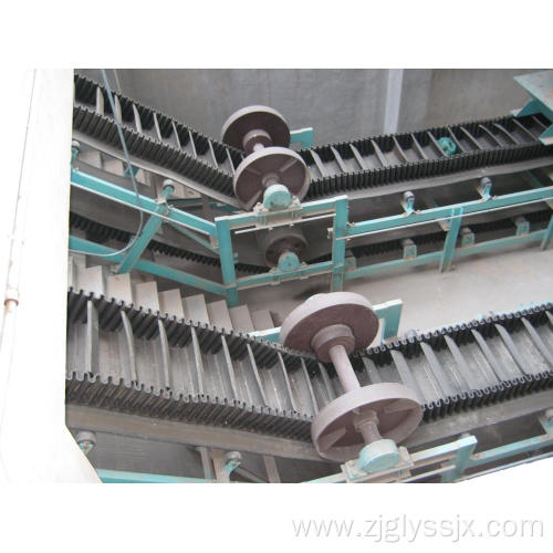 Inclined/Large angle belt conveyor with many bearings